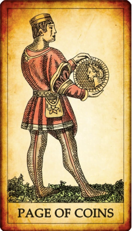 Tarot card Page of Coins