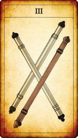 Tarot card Three of wands reversed